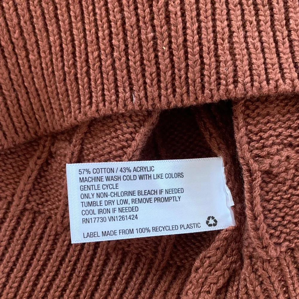 Wild Fable Women's V-Neck Cable Knit Sweater Vest - Brown - Picture 6 of 7